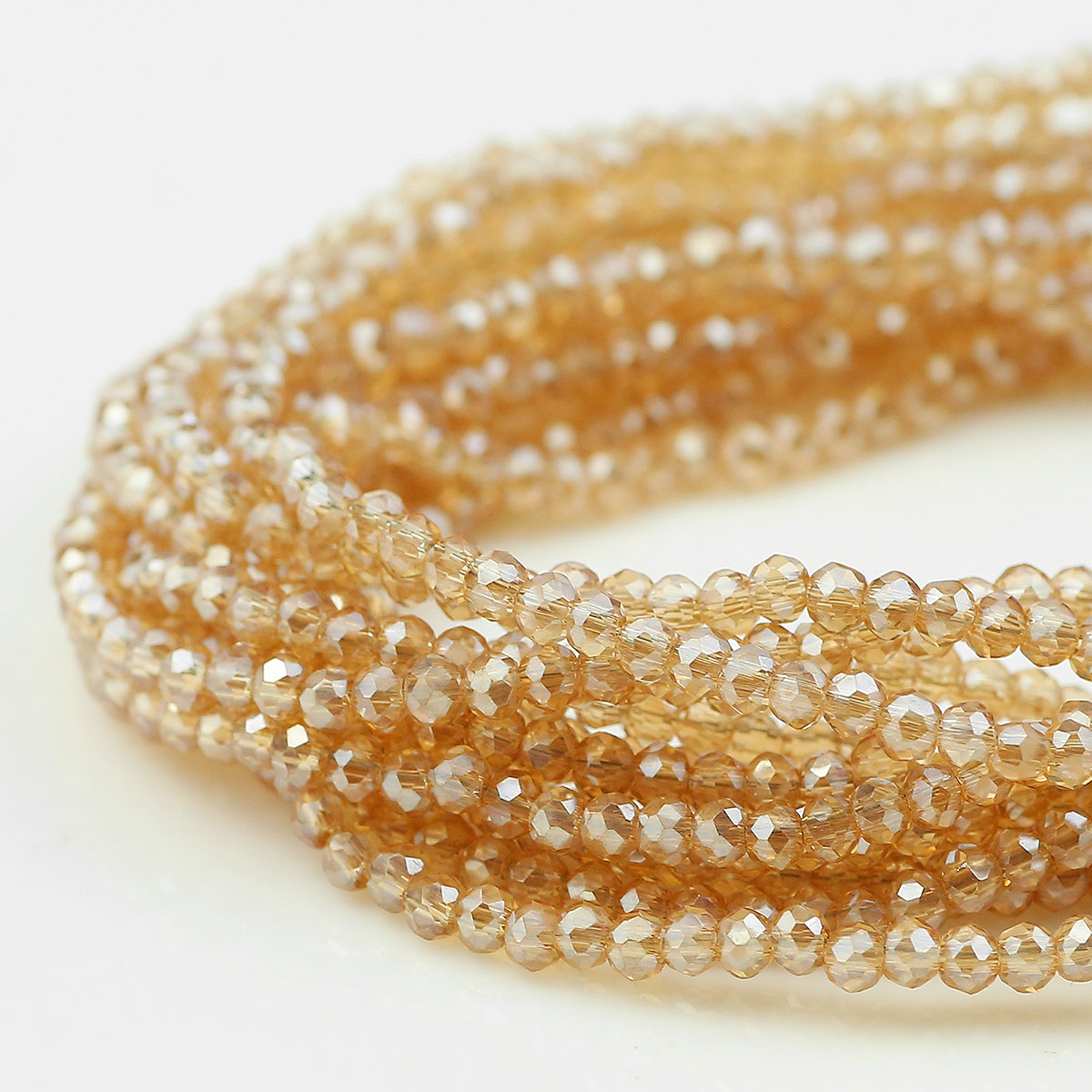 Glass Seed Beads 2Mm Jewelry Making - WLYeeS شقة مستديرة الذهب الشمبانيا الخرز