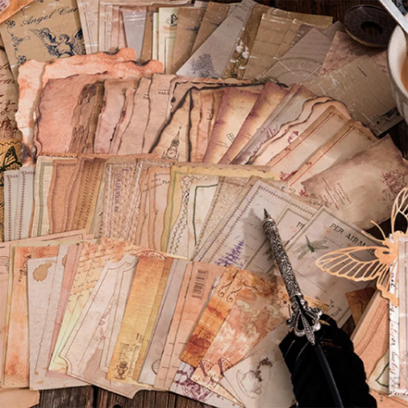 Vintage Junk Journal Scrapbooking Paper - 30 قطعة خمر القهوة ورق الحرف
