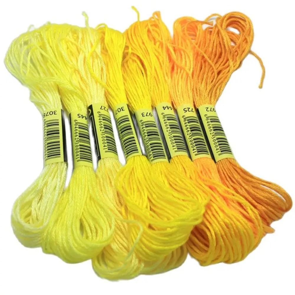 Cotton Embroidery Thread Skeins - خيوط تطريز قطنية متقاطعة ، أسلوب