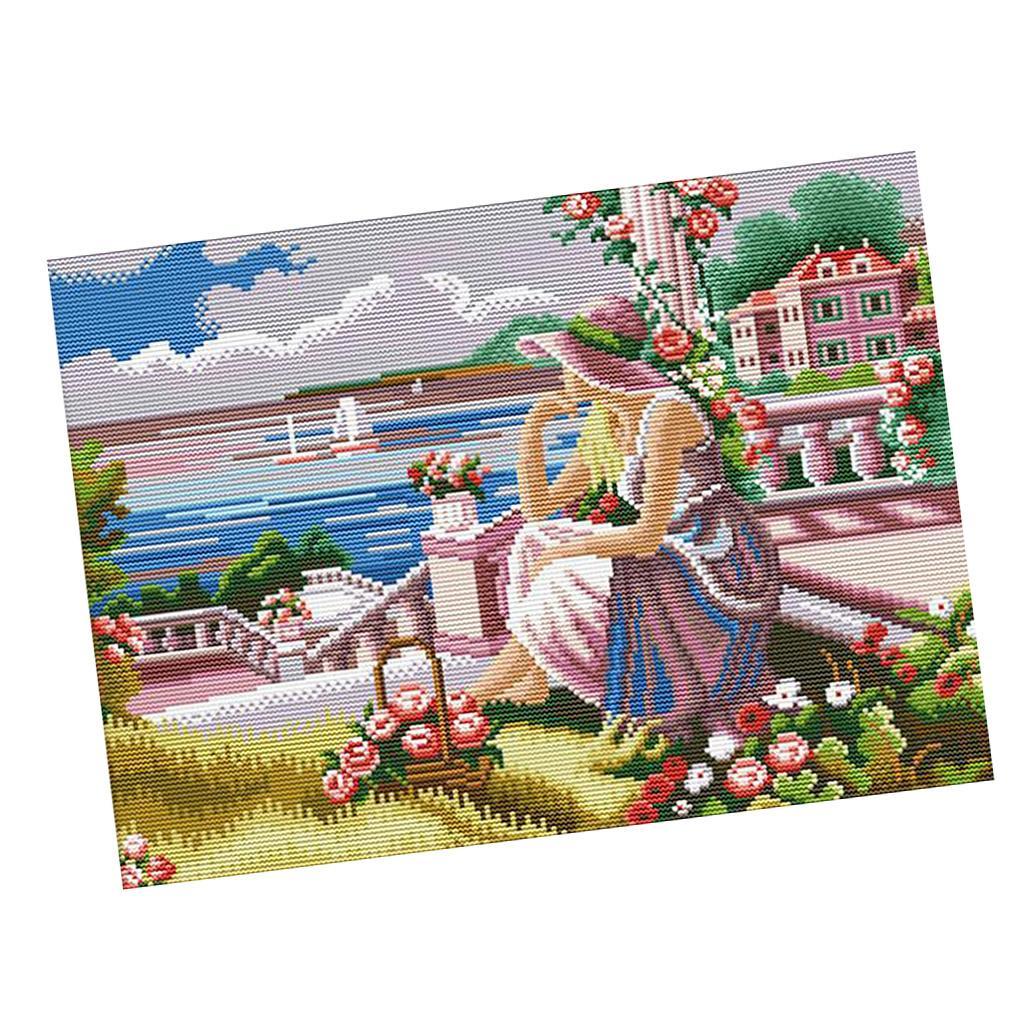 Cross Stitch Stamped Kits Beginners - مجموعات التطريز المطبوعة مسبقًا بنمط متقاطع،