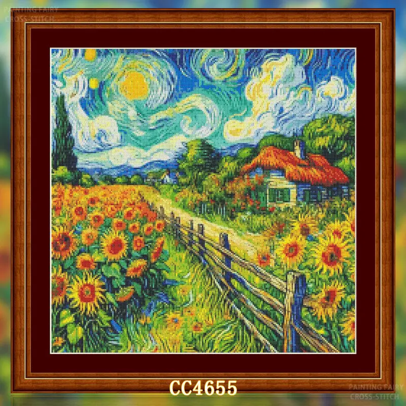 Cross Stitch Stamped Kits Beginners - مجموعة التطريز اليدوي ذات النقش المطبوع