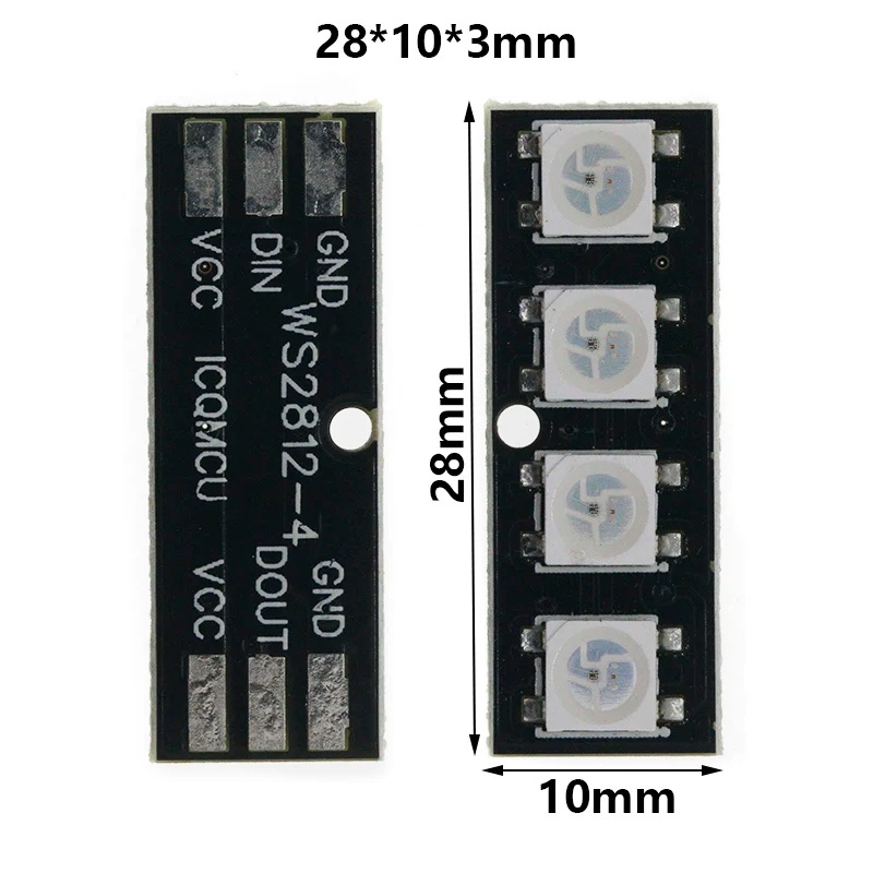 Beading - وحدة إضاءة LED WS2812 رباعية البت،