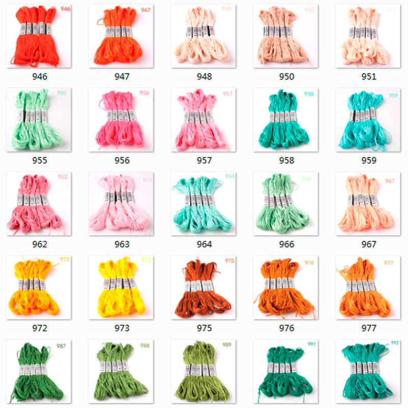 943--3726--10 قطع من خيوط التط - مراجعة Cotton Embroidery Thread Skeins وسعره