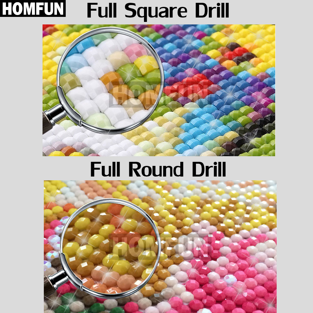 HOMFUN 5D الماس اللوحة الحفر ا - مراجعة 5D Diamond Painting Kit Full Drill وسعره
