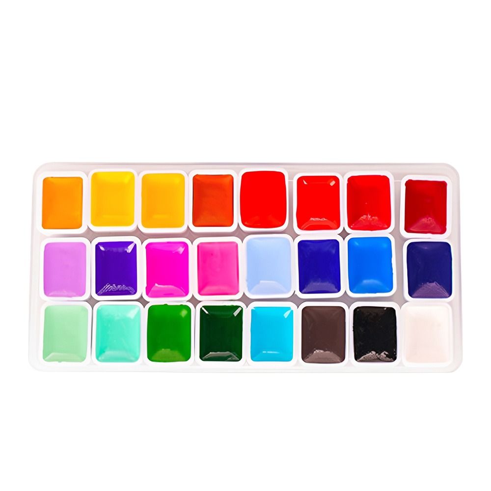 مجموعة ألوان مائية 24 لونًا، ك - مراجعة Watercolor Paint Set Solid Pigment وسعره