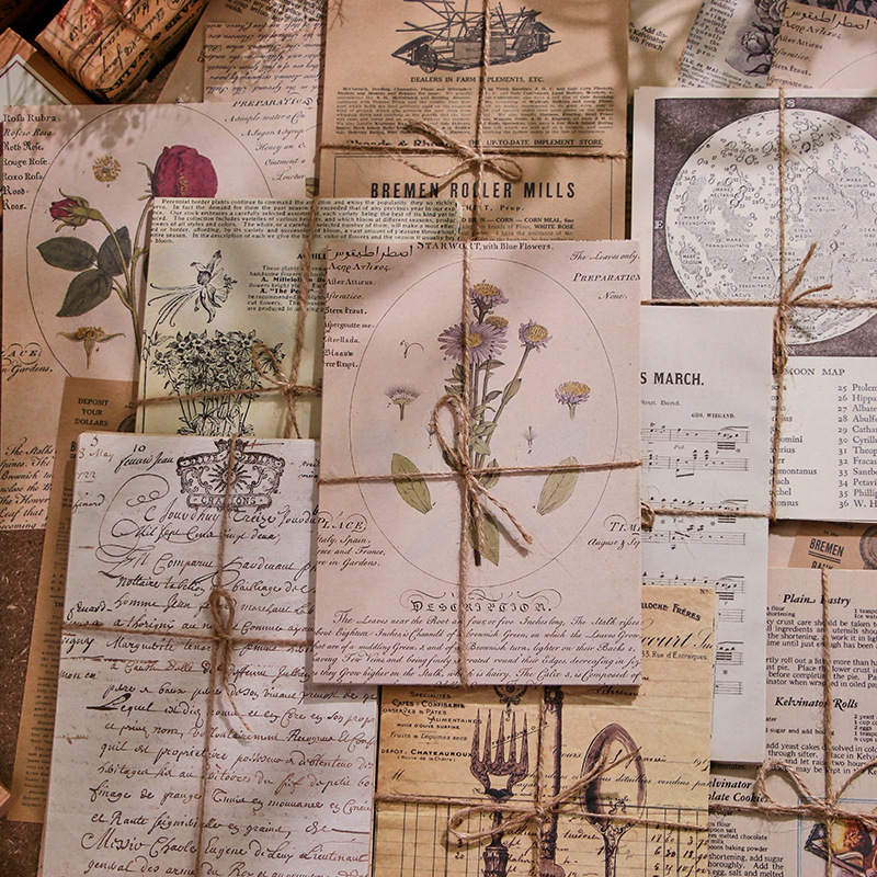 30 قطعة ورق سكرابوكينغ خمر تزي - مراجعة Vintage Junk Journal Scrapbooking Paper وسعره