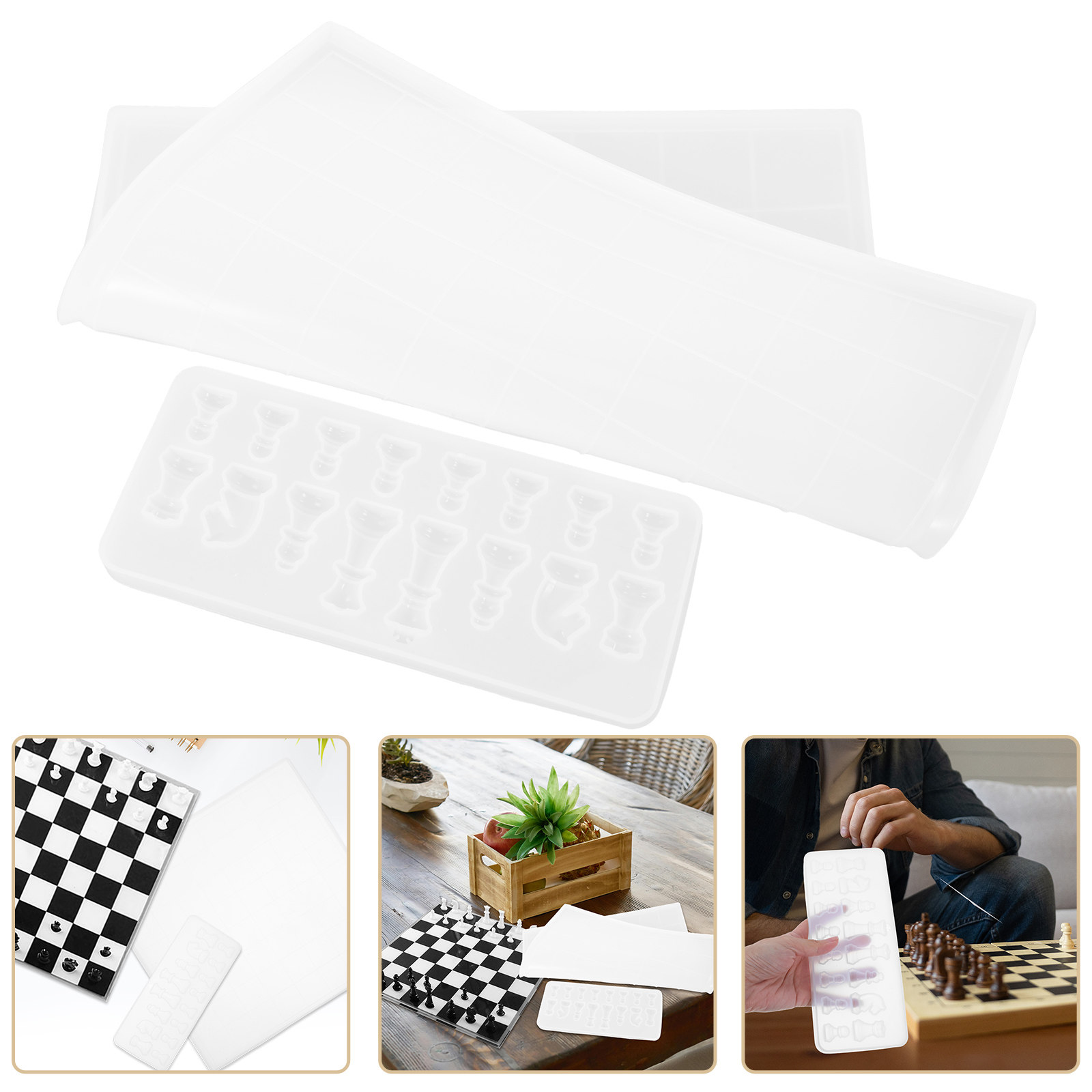 قالب سيليكون كامل الحجم لصنع ق - مراجعة Silicone Epoxy Resin Molds Set وسعره