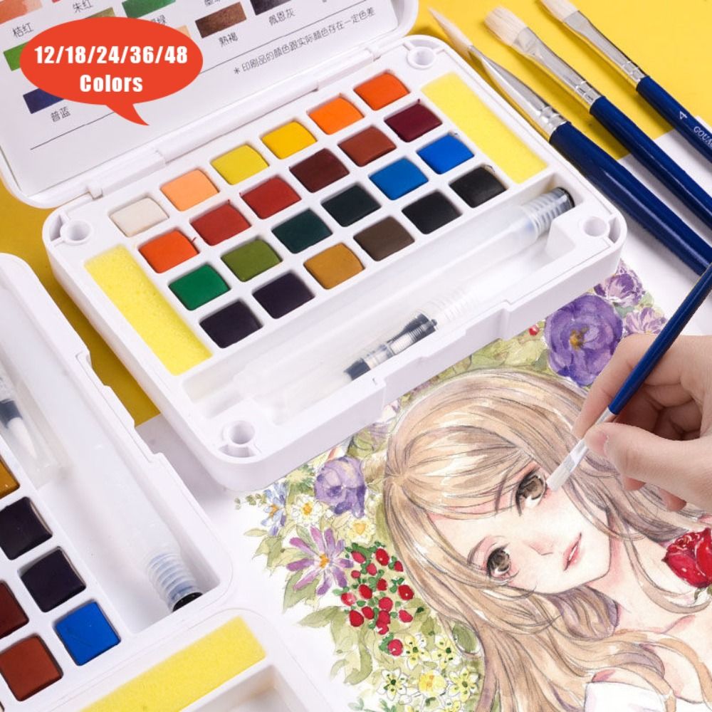 مجموعة ألوان مائية احترافية مع - مراجعة Watercolor Paint Set Solid Pigment وسعره