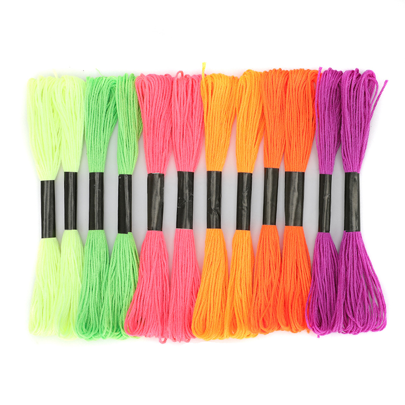 جديد 12 Skeins التطريز الخياطة - مراجعة Cotton Embroidery Thread Skeins وسعره