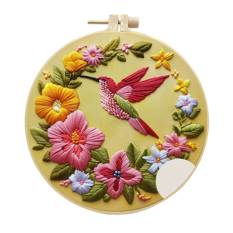 طقم تطريز الطائر الطنان للمبتد - مراجعة Cross Stitch Stamped Kits Beginners وسعره
