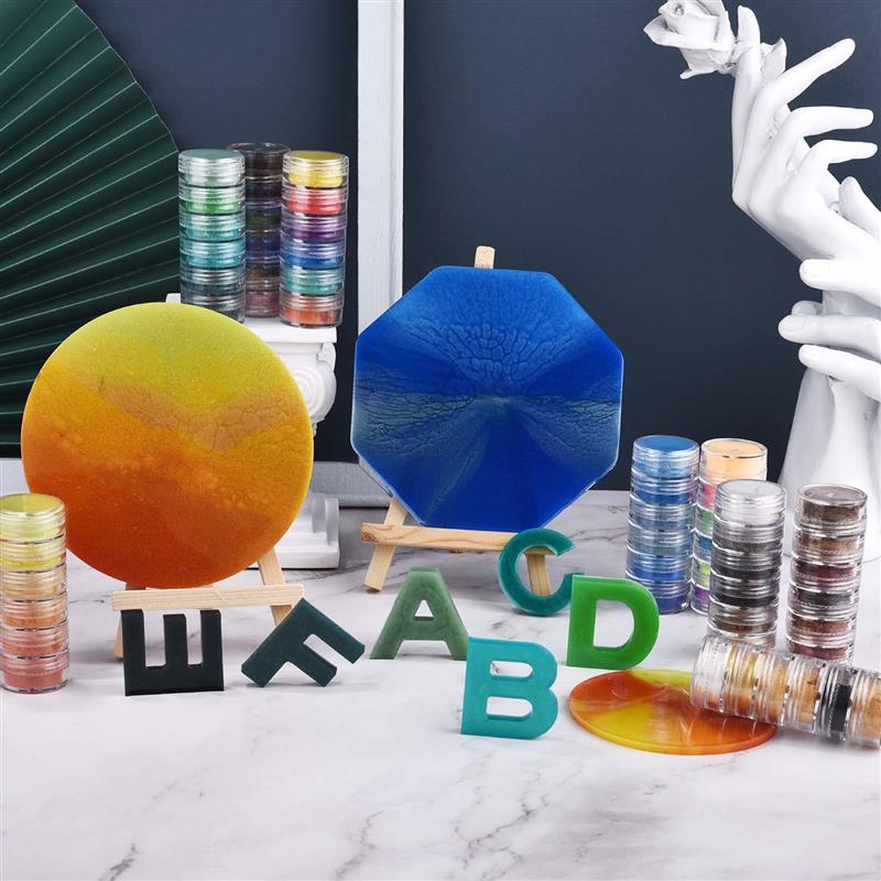 6 ألوان/مجموعة مسحوق اللؤلؤ ال - مراجعة Silicone Epoxy Resin Molds Set وسعره