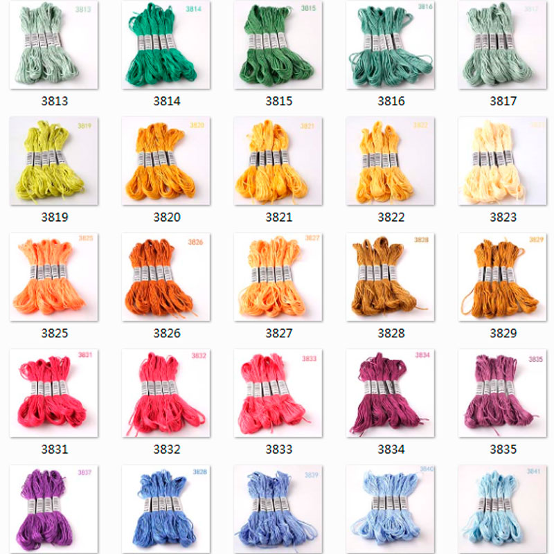 3727--3857---10 قطع من خيوط ال - مراجعة Cotton Embroidery Thread Skeins وسعره