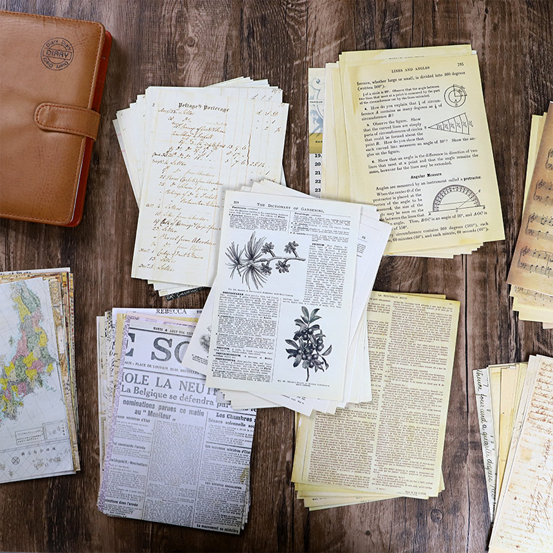 30 قطعة خريطة قديمة زهرة رسائل - مراجعة Vintage Junk Journal Scrapbooking Paper وسعره