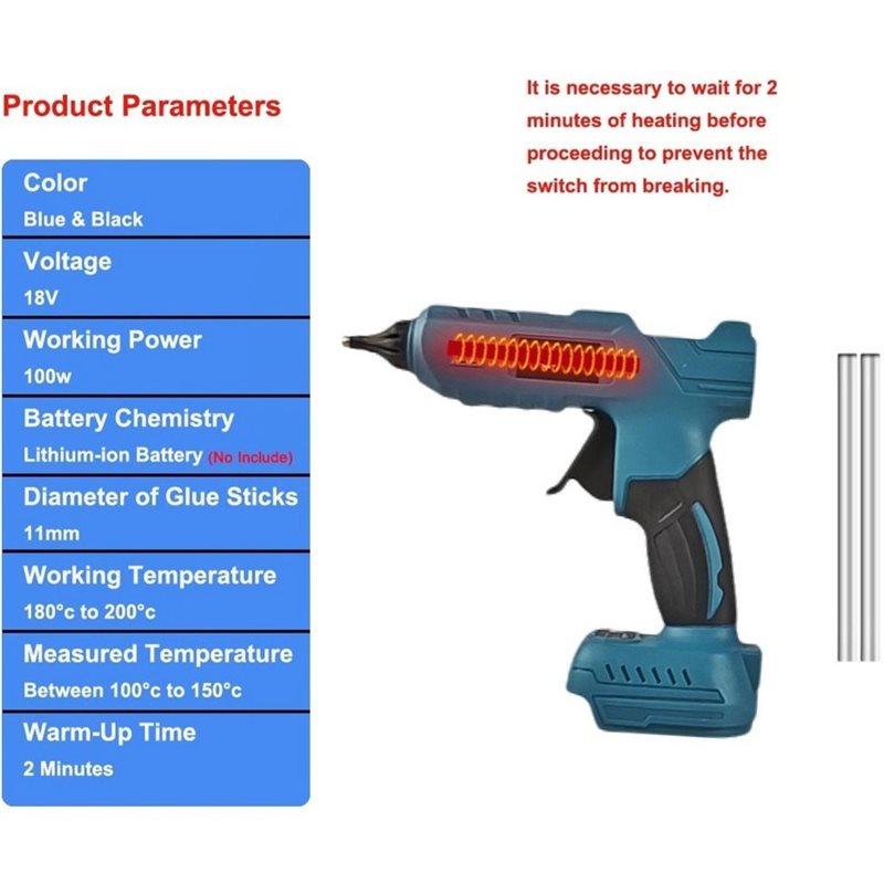 مسدس غراء حراري كهربائي لاسلكي - مراجعة Hot Melt Glue Gun Cordless وسعره