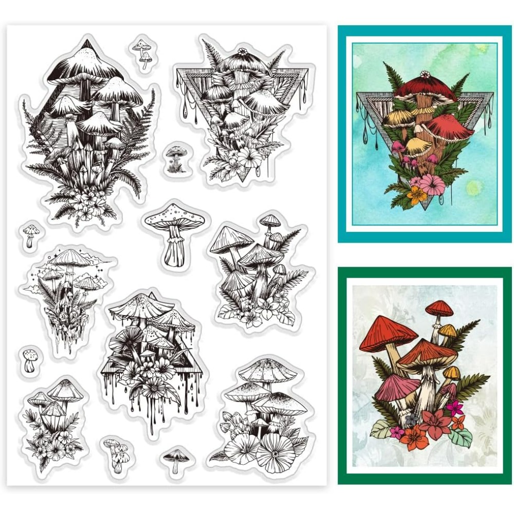ختم واضح للفطر، ختم سيليكون نب - مراجعة Clear Silicone Stamps For Card Making وسعره
