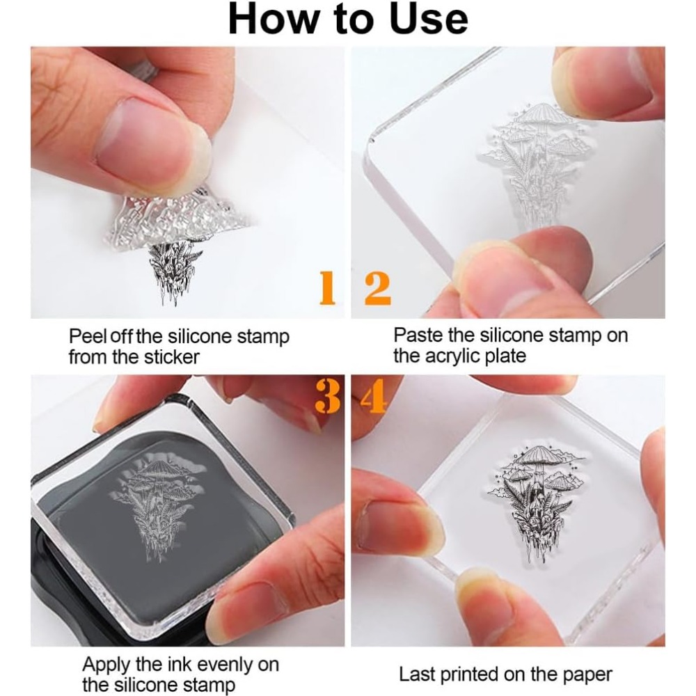 ختم واضح للفطر، ختم سيليكون نب - مراجعة Clear Silicone Stamps For Card Making وسعره