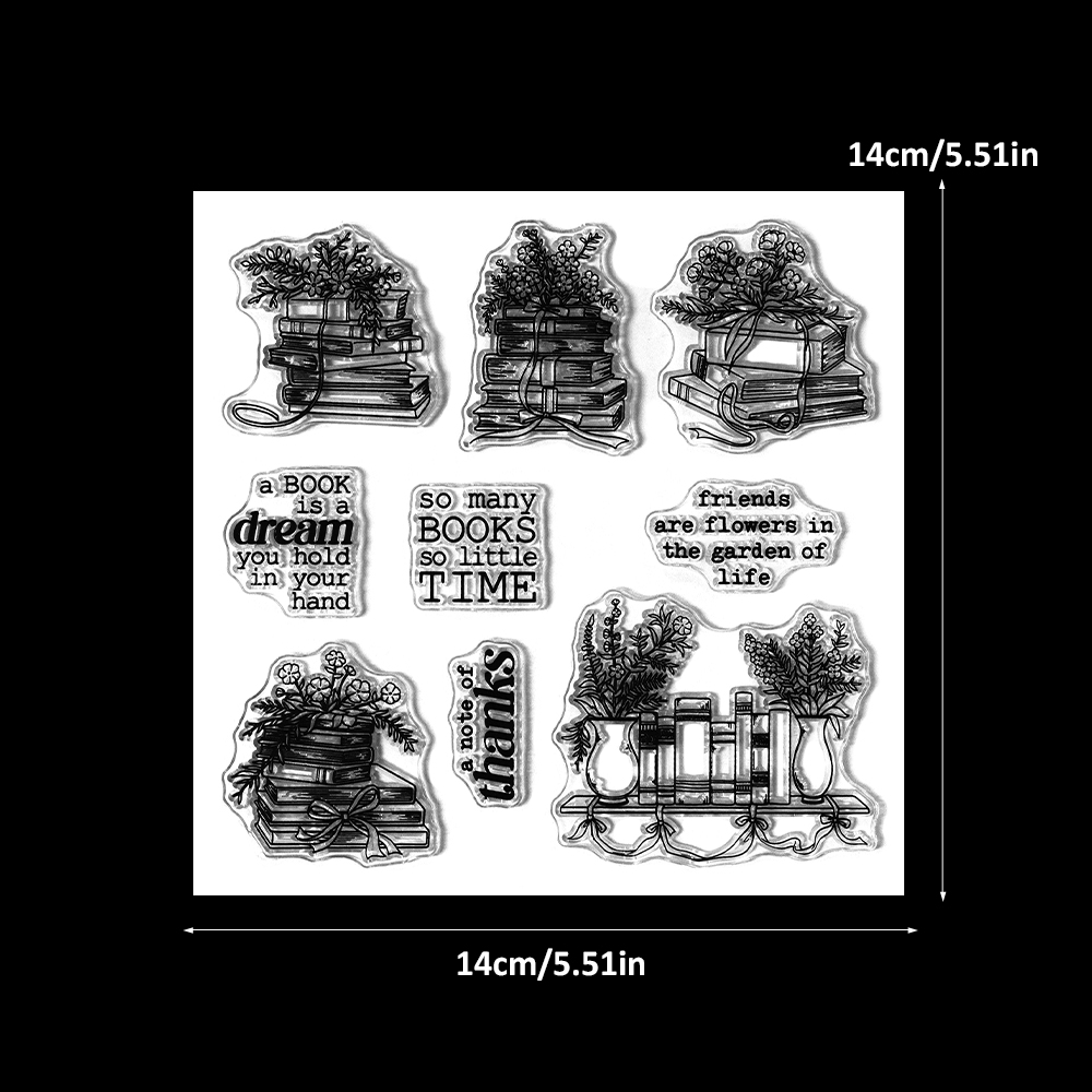 قوالب قص الزهور والكتب المزروع - مراجعة Clear Silicone Stamps For Card Making وسعره